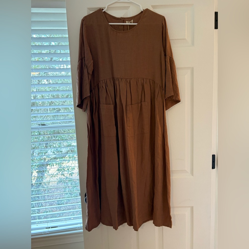 The Simple Folk Sage Dress in Cinnamon NWT